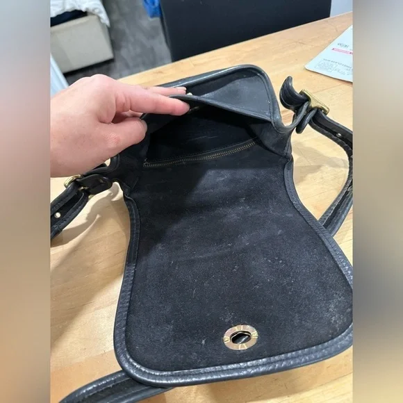 Coach Bag Legacy in Black Leather Saddle Bag Crossbody 9965 - Picture 7 of 11